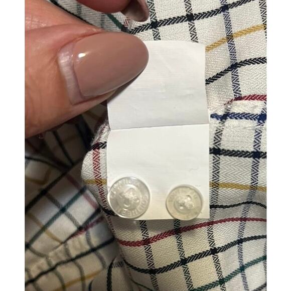 Southern Casanova Gingham Button Down in Cream Mens Large - Picture 8 of 8